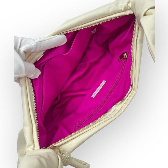 Athleta x Alicia Keys Structured Crinkled Faux Leather Sling Bag - Cream - Picture 9 of 12